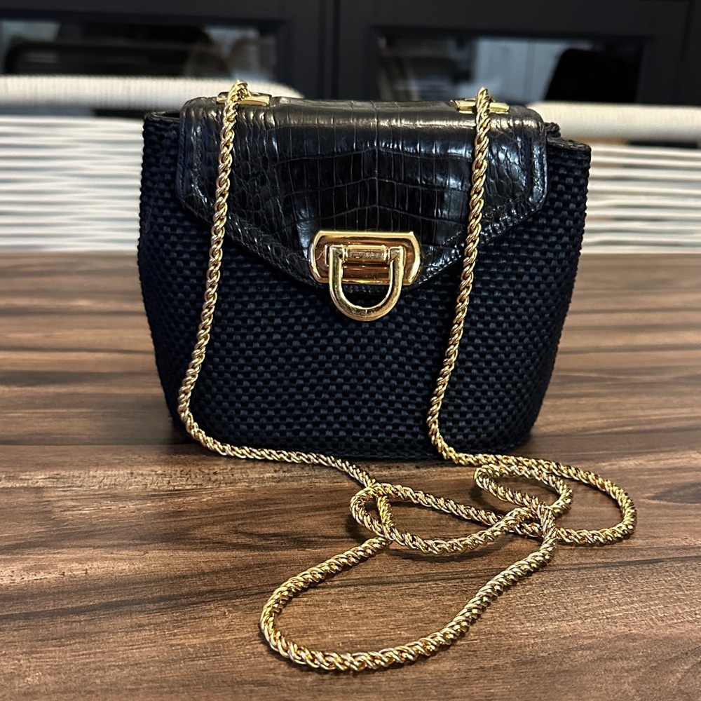 Chic Black and Gold Mini Bag